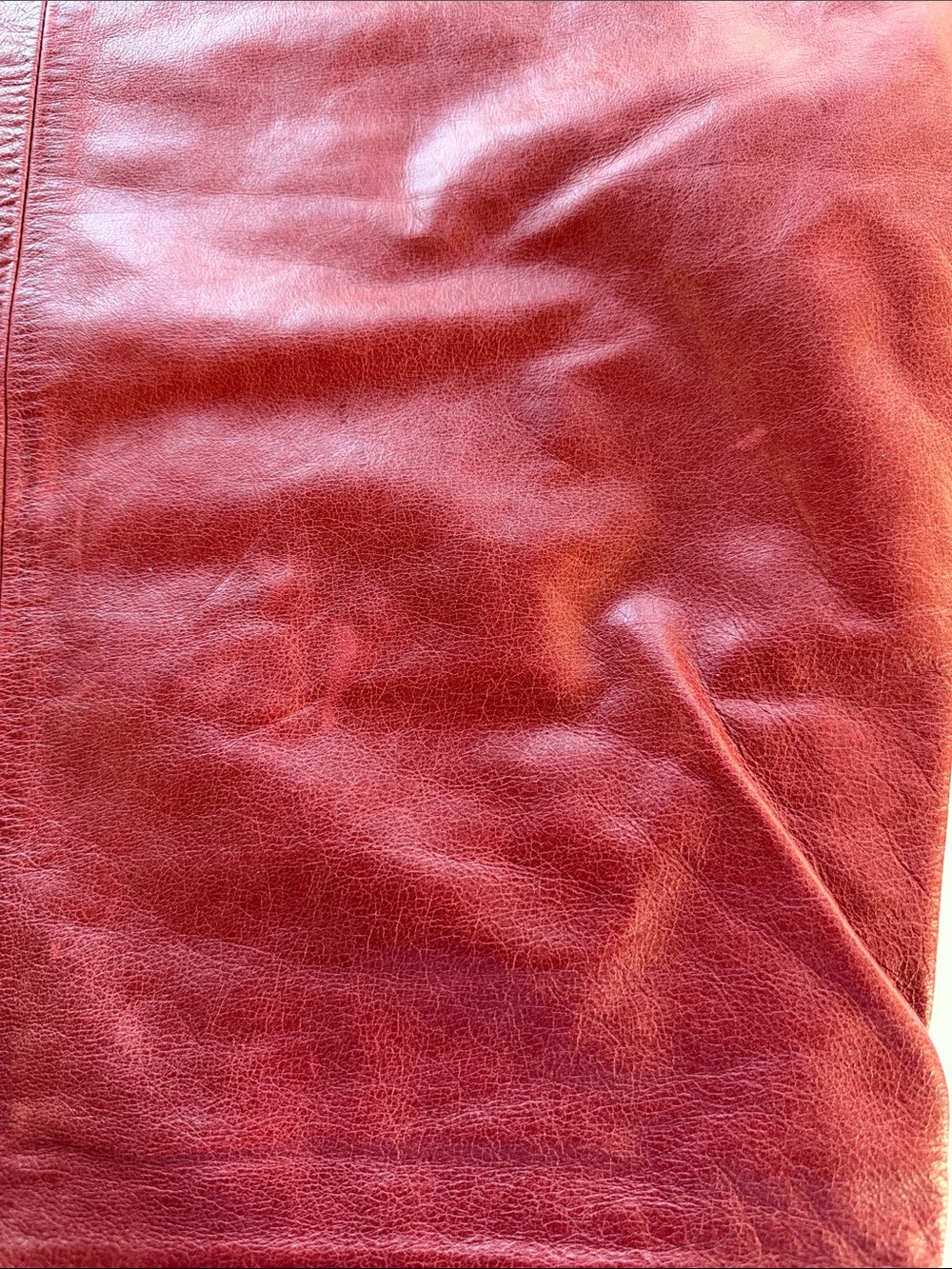 Vintage Parallel Red Patina Leather Pants Y2K Straight Leg Pants Size 4 - Picture 16 of 16
